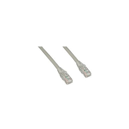 Cable Wholesale Cat6 Gray Copper Ethernet Patch Cable, Clear Finger Boot, POE Compliant, 5 feet 10X8-92105